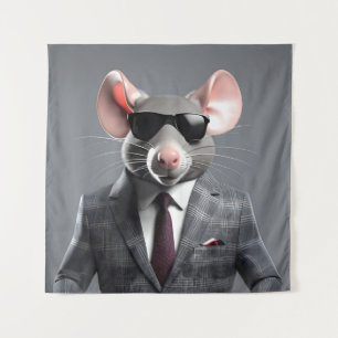 funny mouse cartoon tapestry