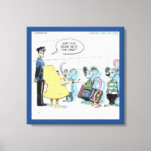 Funny Mouse Crime Rick London Canvas Print