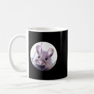 Funny Mouse In Field Nature Drawing Coffee Mug