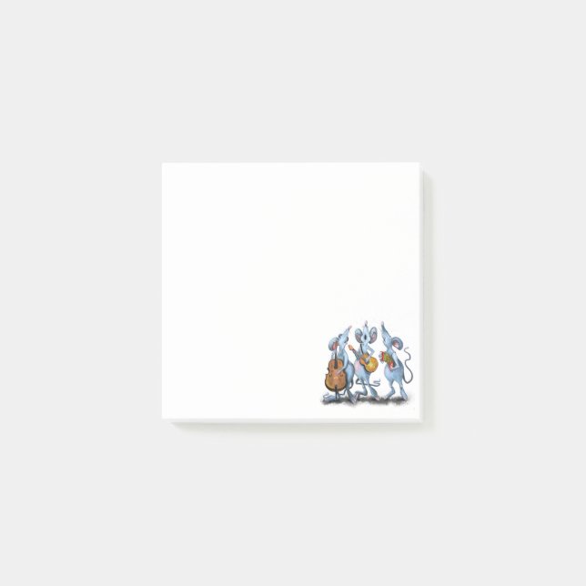 Funny Mouse Music Band Sticky Notes (Front)
