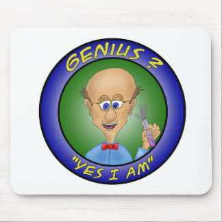 Funny Mouse Pads:  Genius ?, "Yes i am" Pad