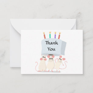 Funny Mouse Thank You Card