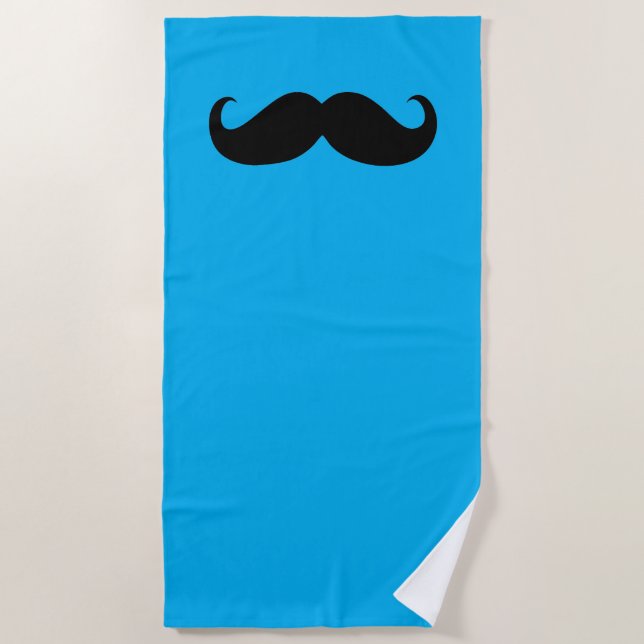 Funny Moustache #27 Beach Towel (Front)