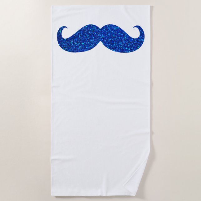 Funny Moustache #59 Beach Towel (Front)