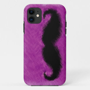 Funny Moustache Abstract Painting 2 iPhone 11 Case