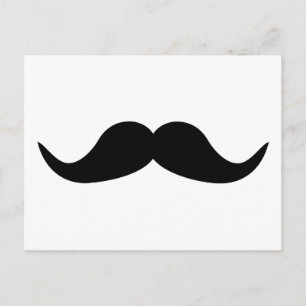 Funny Moustache beard Postcard