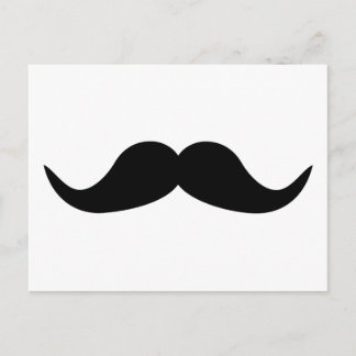 Funny Moustache beard Postcard