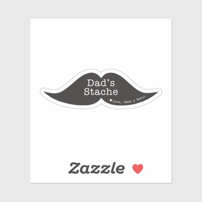 Funny Moustache Contour Sticker for Father's Day (Sheet)
