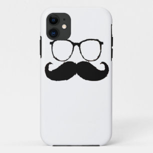 Funny  Moustache Glasses 3 iPhone 11 Case