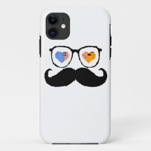 Funny Moustache Glasses 5 iPhone 11 Case