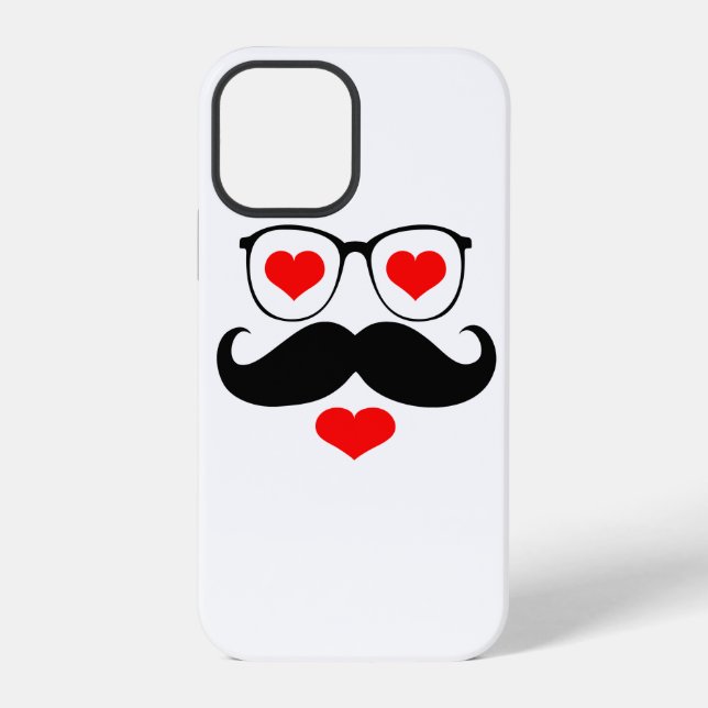 Funny  Moustache Glasses iPhone Case (Back)