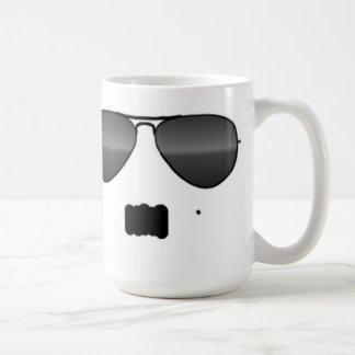 Funny moustache goggles cute gangster coffee mug