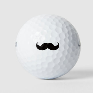 Funny Moustache Golf Balls