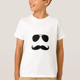 Funny Moustache Guy Print T-Shirt