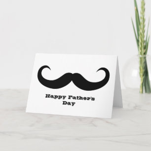 Funny Moustache Happy Father's Day Card