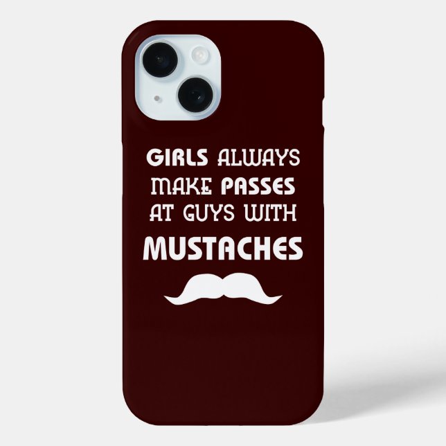 Funny Moustache iPhone Case (Back)