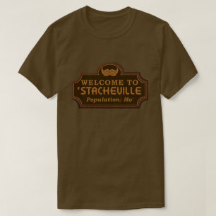 Funny Moustache Mo Welcome Sign T-Shirt