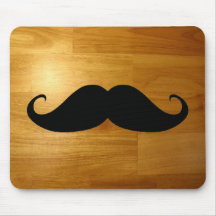 Funny Moustache on Shiny Wood Texture Background