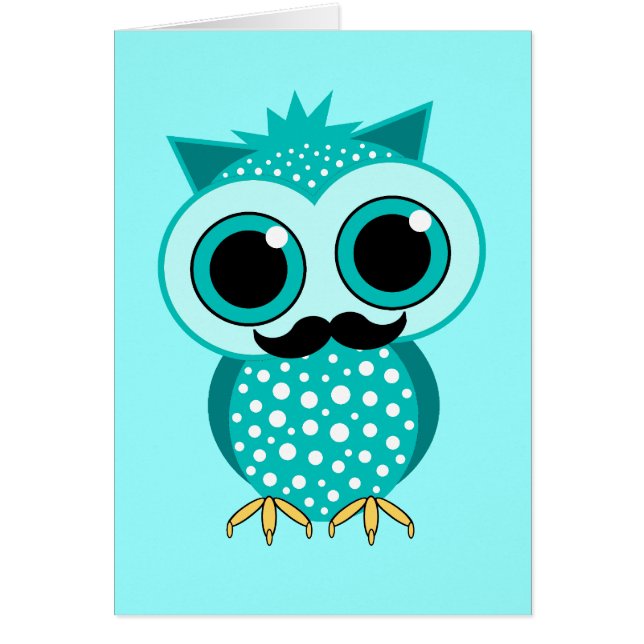 funny moustache owl (Front)
