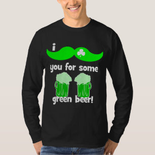 funny moustache St Patrick's Day T-Shirt