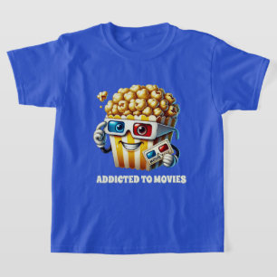Funny movie addict popcorn T-Shirt