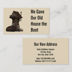 Funny Moving Announcement Address Insert