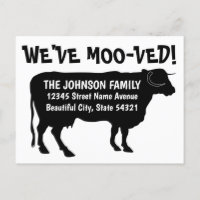 Funny Moving Cow New Address We've Moo-ved Black