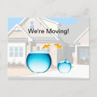 Funny Moving Notice Postcard Template