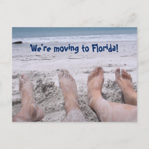 Funny Moving to Florida change of address Announcement Postcard