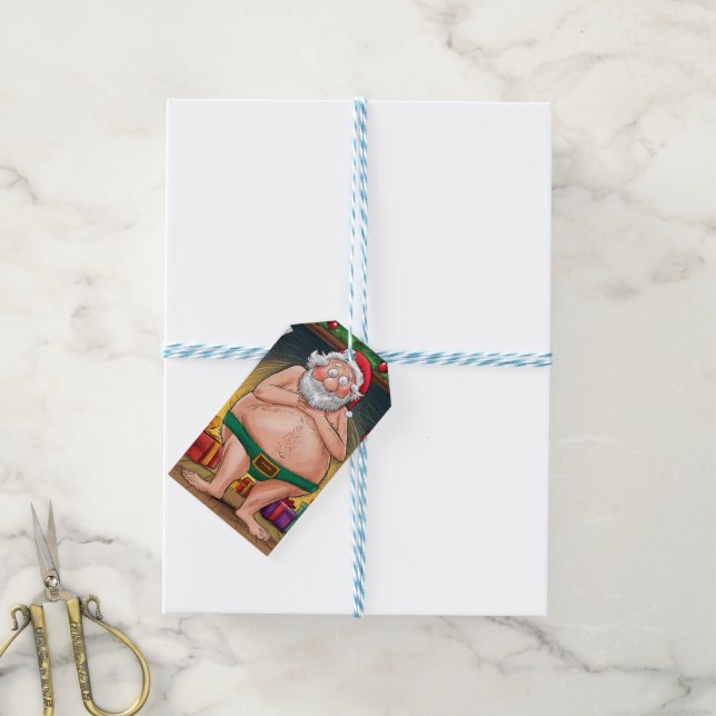 Funny Mr & Mrs Christmas Gift Tags  (With Twine)