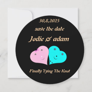funny mr & mrs hearts  save the date