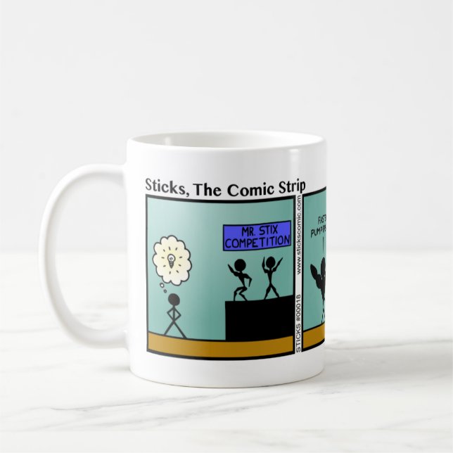 Funny Mr. Stix Competition Stickman Mug - 018 (Left)
