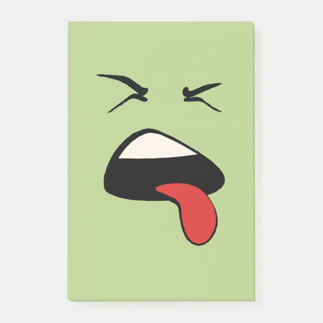 Funny Mr. Yuck Face Jade Green Post Its Post-it Notes (Front)