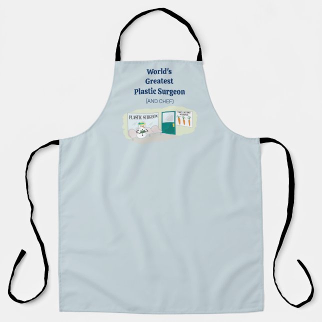 Funny Ms Frosty at plastic surgeon cartoon Apron (Front)