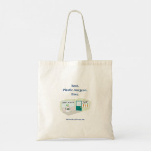 Funny Ms Frosty at plastic surgeon cartoon Tote Bag