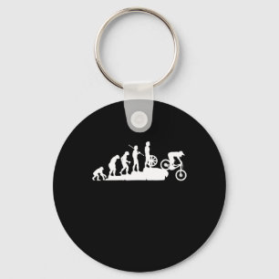 Funny MTB Mountain Biking Evolution Downhill Keychain