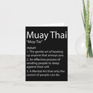 Funny Muay Thai And Thai Boxing - Muay Thai Defini Card