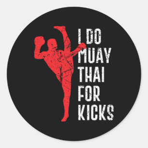 Funny Muay Thai Boxen Design And Kampfpsort Mma Ki Classic Round Sticker