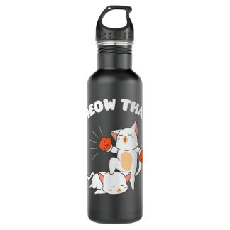 Funny Muay Thai Cats Thai Boxing Fighter Gift 779 710 Ml Water Bottle