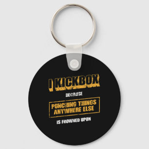 Funny Muay Thai Kickboxing And Mixed Martial Arts Keychain