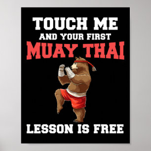 Funny Muay Thai Lesson - Thai Boxing Kickboxing Be Poster
