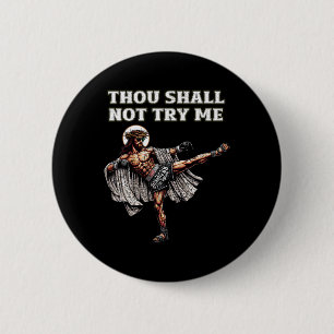 Funny Muay Thai Lord Jesus Thai Boxing Kickboxing 2 Inch Round Button