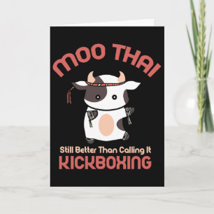 Funny Muay Thai Moo Thai Kickboxing Card