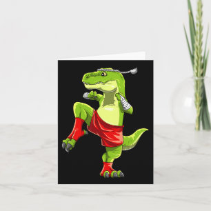 Funny Muay Thai T-rex - Thai Boxing  Card