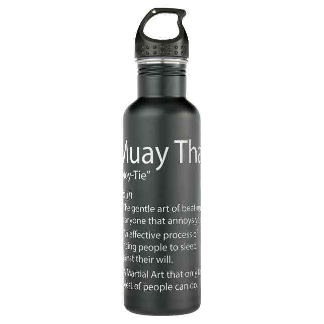 Funny Muay Thai & Thai Boxing - Muay Thai Definiti 710 Ml Water Bottle (Front)