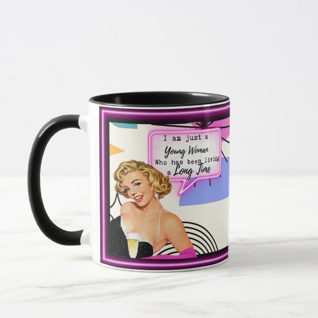 Funny Mug Coffee Best Friend Gift "Young" (Gauche)