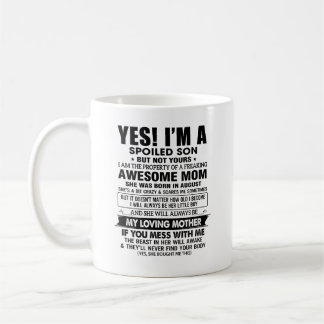 Funny Mug for Son with Crazy Mom Quote