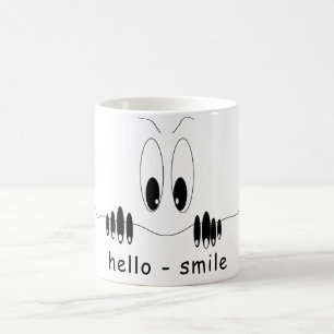 Funny Mug with Curiosity Eyes - Smile
