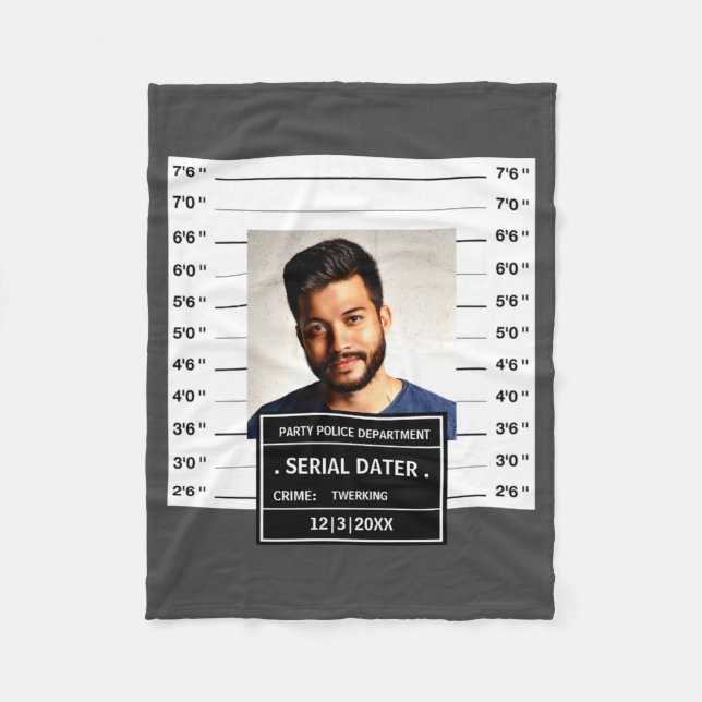 Funny Mugshot Ster  Fleece Blanket (Front)