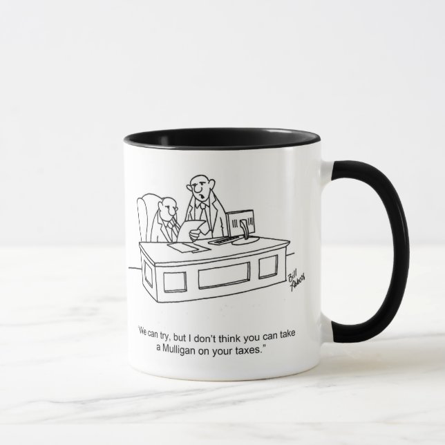 Funny " Mulligans On Taxes" Business Mug Gift (Right)